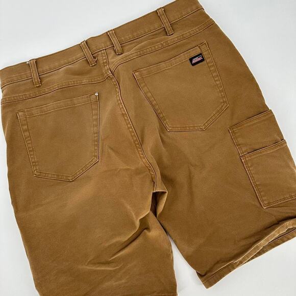 Y2K Dickies Carpenter canvas shorts men’s size 34 x 10 faded brown. - Picture 1 of 6
